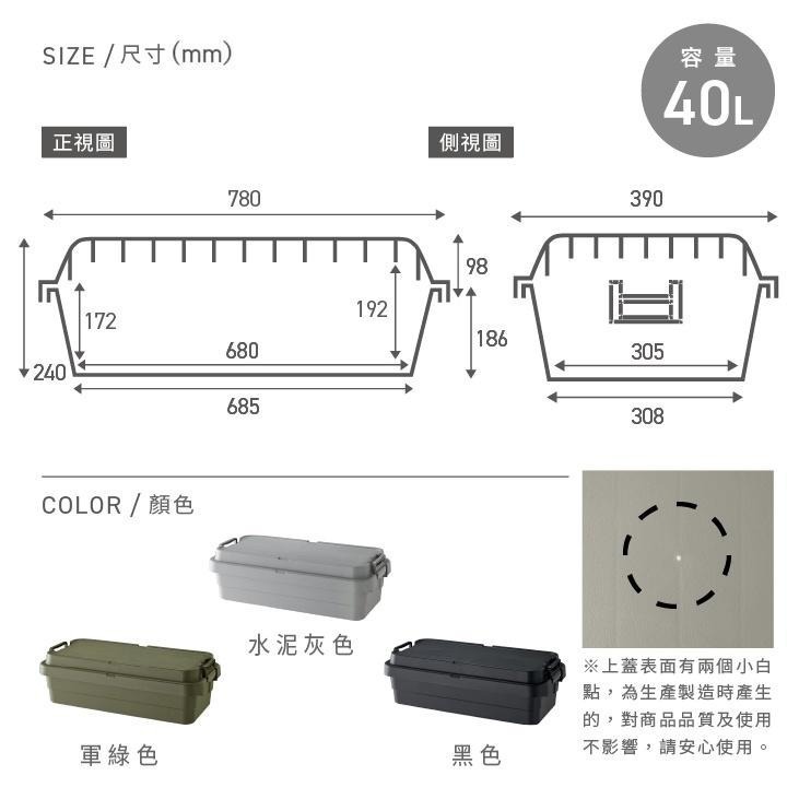 【二代矮款】日本RISU｜TRUNK CARGO 可堆疊多功能耐重收納箱70S-細節圖2