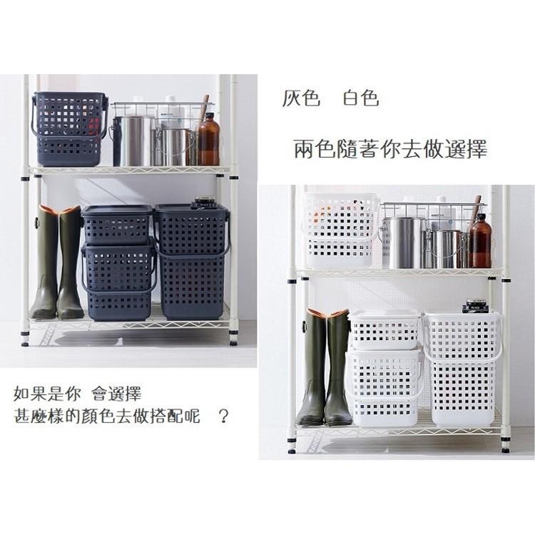 日本Like-it｜[窄款]隙縫型多功能可堆疊收納籃 洗衣籃 M(單個)-細節圖6