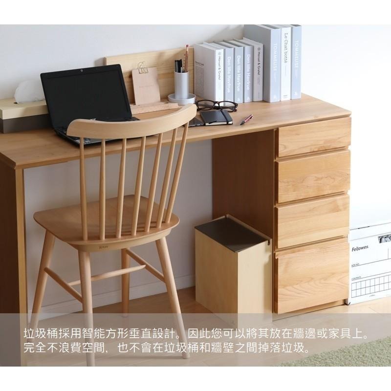 日本yamato japan｜純手工木製SLIM DUST 掀蓋式小容量垃圾桶 8L-細節圖3