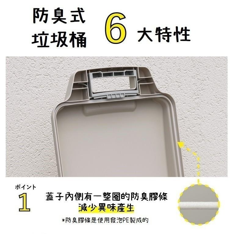 日本RISU｜H&H 戶外型大容量連結式防臭垃圾桶 70L-細節圖4