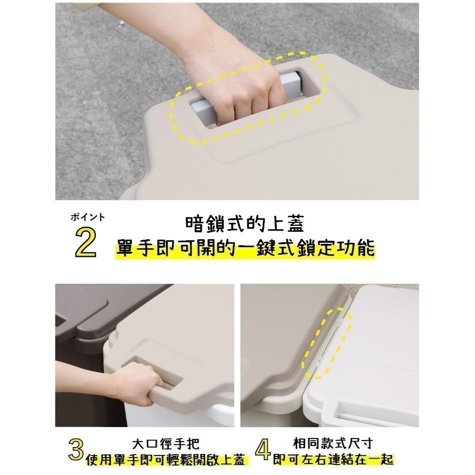 日本RISU｜H&H 戶外型大容量連結式防臭垃圾桶 70L-細節圖5