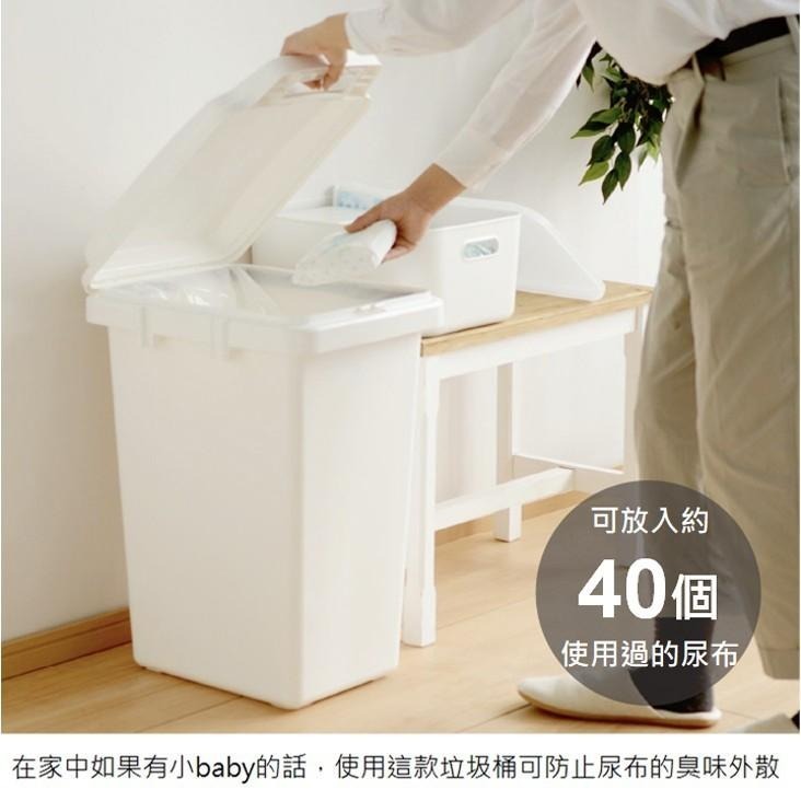 日本RISU｜掀蓋式抗菌防臭連結垃圾桶33L-細節圖6