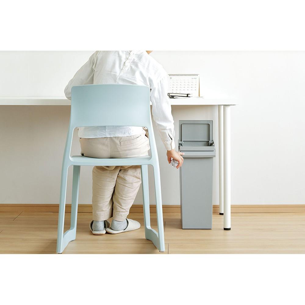日本RISU｜TOSTE 簡約設計風格按壓雙開型分類垃圾桶 30L-細節圖9