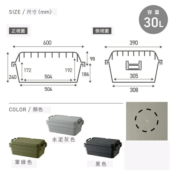 【二代矮款】日本RISU｜TRUNK CARGO 可堆疊多功能耐重收納箱50S-細節圖2