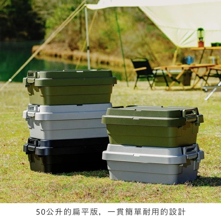 【二代矮款】日本RISU｜TRUNK CARGO 可堆疊多功能耐重收納箱50S-細節圖4