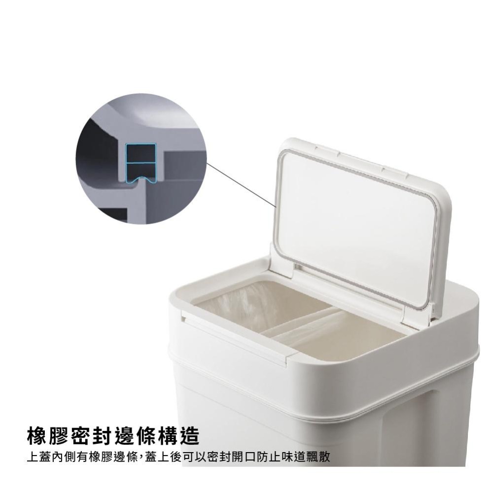 日本Like-it｜Seals 多功能防臭按壓式垃圾桶/廚餘桶 45L-細節圖5
