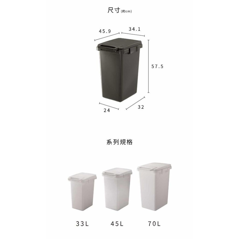 日本RISU｜( H&H系列)連結式環保垃圾桶 45L-細節圖7