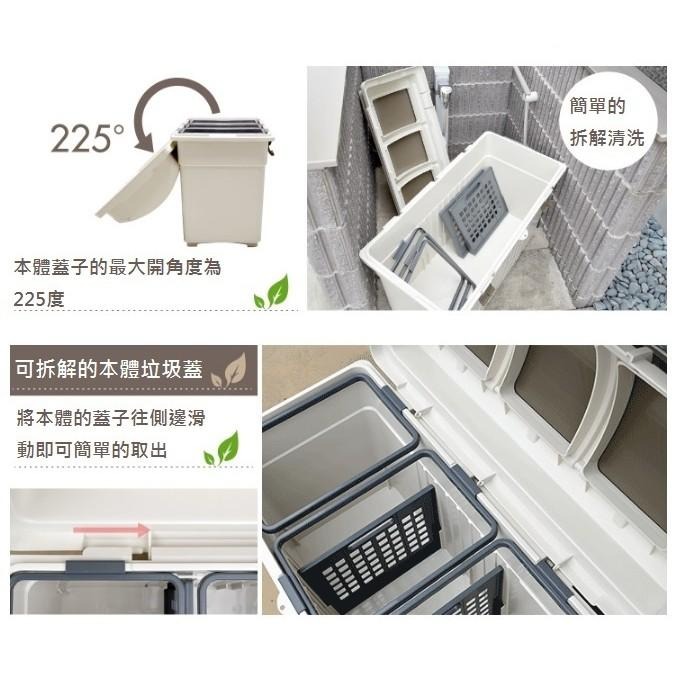日本RISU｜三分類環保多功能收納垃圾桶 - 100L-細節圖7