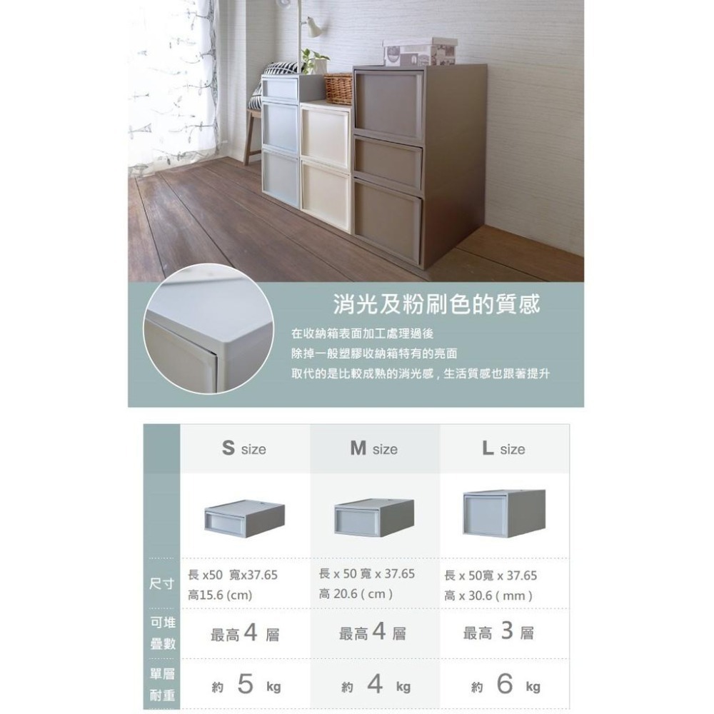 日本RISU｜北歐風堆疊抽屜櫃組 收納箱(加大版) M-細節圖3
