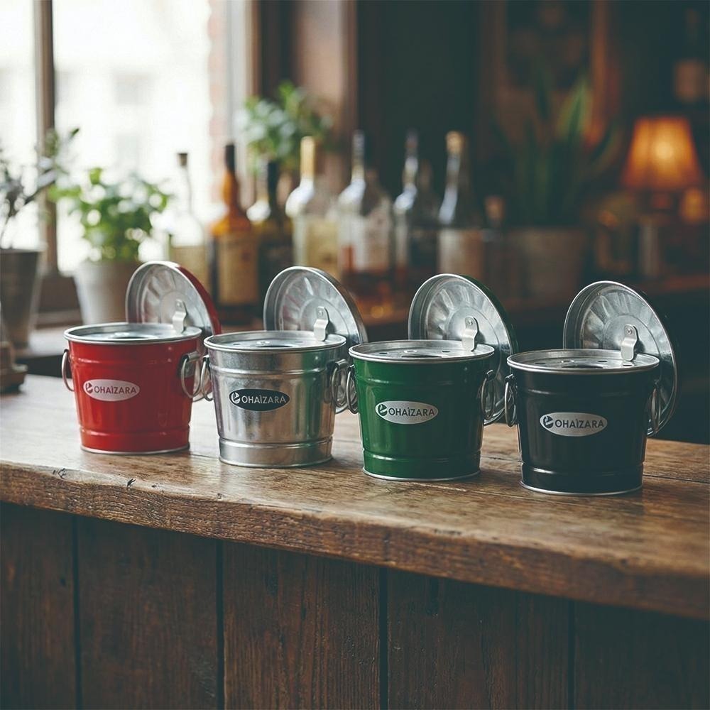 日本 OBAKETSU｜ohaizara 手工製桌上型煙灰缸 1L 帶蓋煙灰缸 造型菸灰缸 防風煙灰缸 不鏽鋼煙灰缸-細節圖4