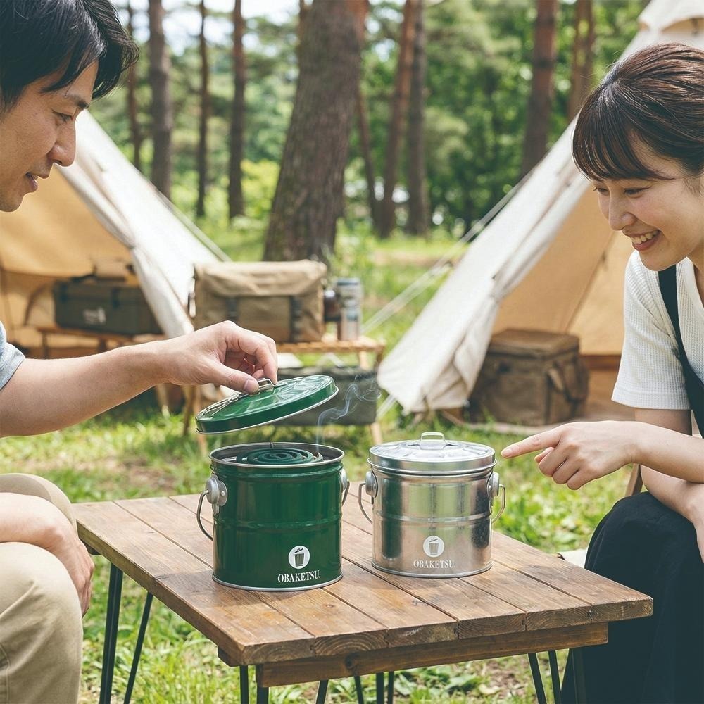 日本 OBAKETSU｜手工製蚊香桶(小) 復古工業質感 露營蚊香罐 露營防蚊 戶外驅蟲 蚊香桶-細節圖3