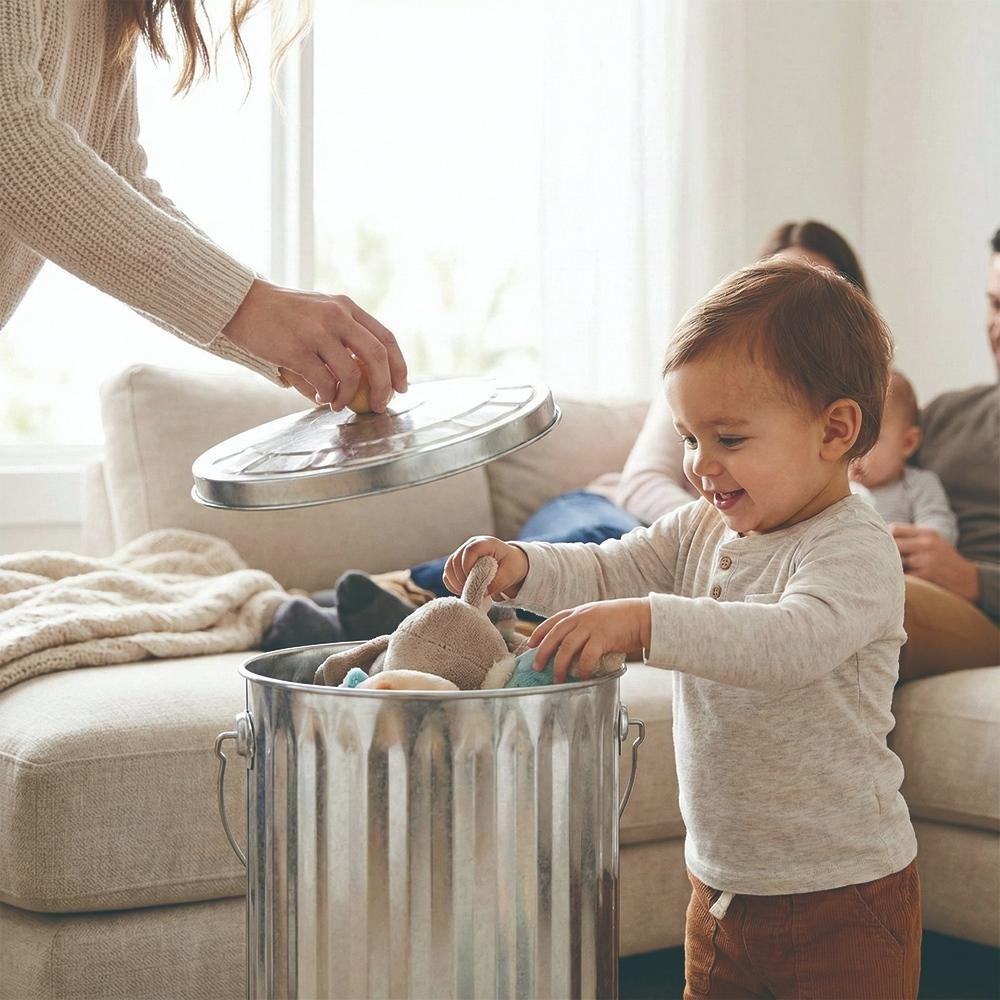 日本 OBAKETSU｜不鏽鋼防臭多功能收納桶（附輪）12L 垃圾桶 收納桶 洗衣籃-細節圖3