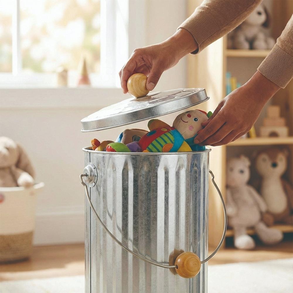 日本 OBAKETSU｜不鏽鋼防臭多功能收納桶（附輪）12L 垃圾桶 收納桶 洗衣籃-細節圖4