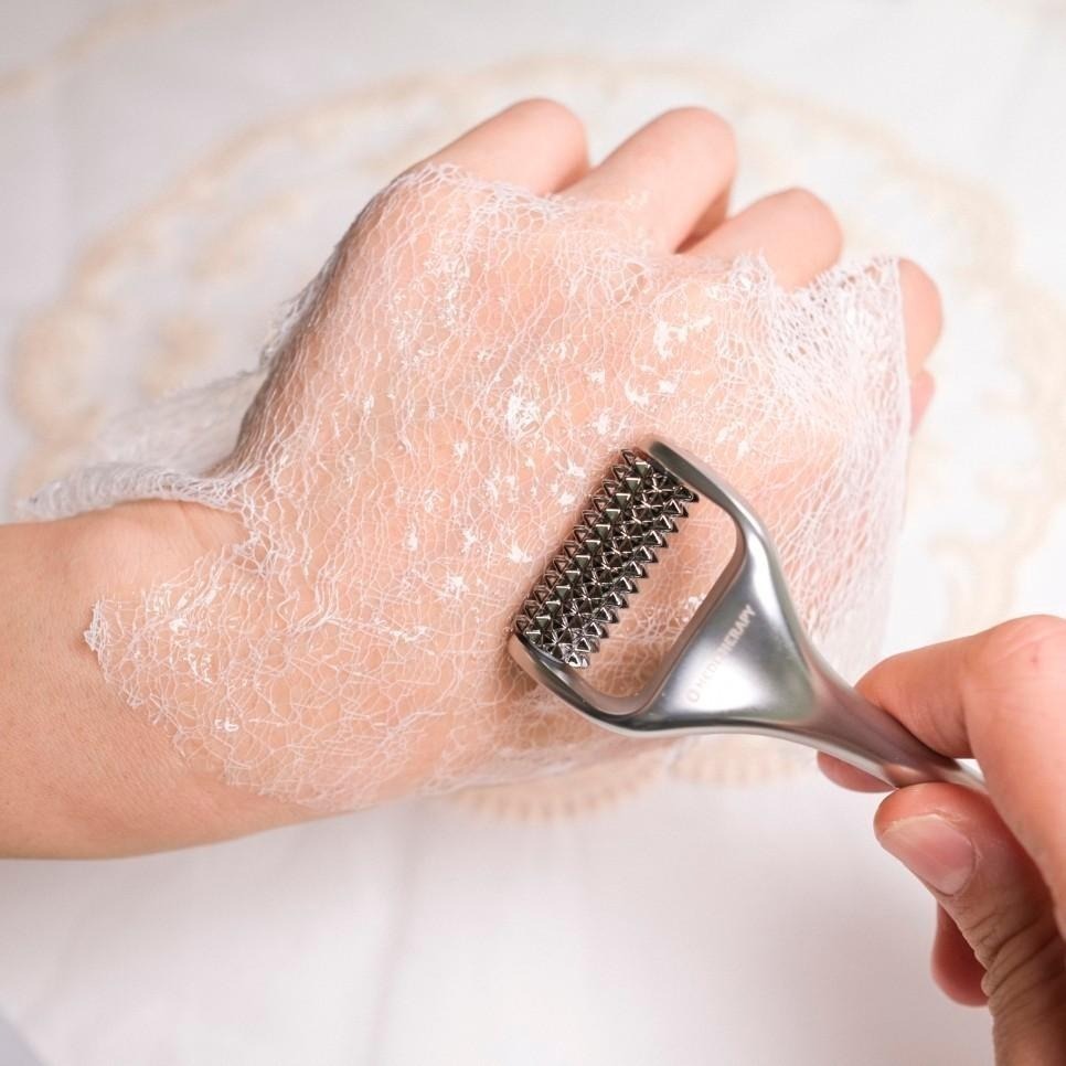 MEDITHERAPY｜提拉網眼面膜 頸膜 臉部按摩滾輪 緊緻膠原蛋白眼膜 電動提拉眼霜 修復 ｜smnida美妝｜-細節圖4