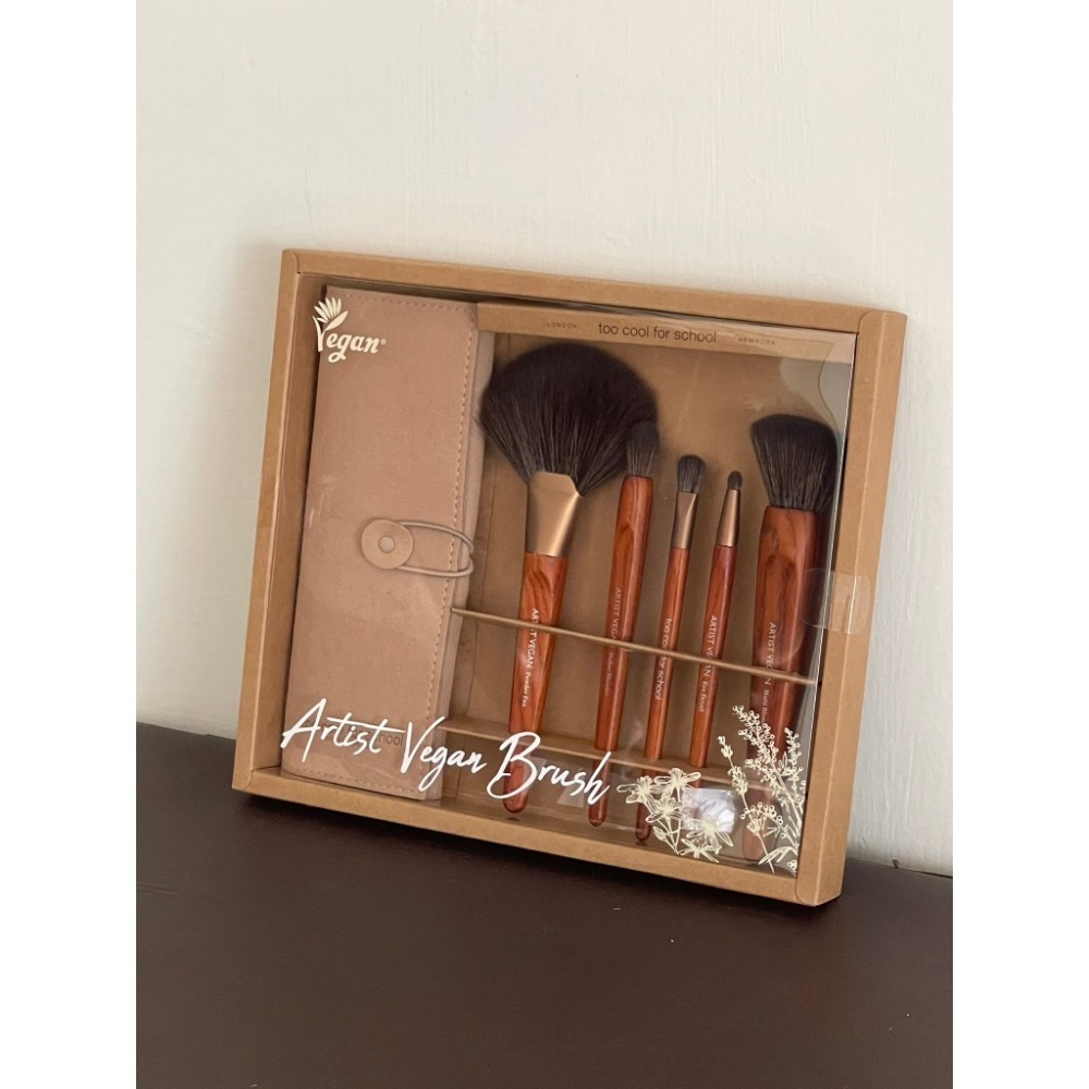 TOO COOL FOR SCHOOL｜素食刷具五入 VEGAN BRUSH SET 彩妝工具｜smnida美妝｜-細節圖2