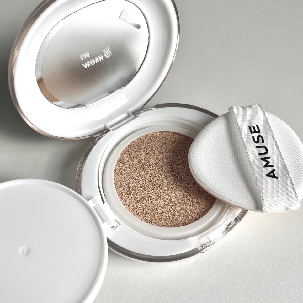 AMUSE｜新款 白蓋氣墊粉餅 陶瓷美肌 果凍 霜狀 霧面 啞光 光澤 精華 清爽 滋潤 持妝｜smnida美妝｜-細節圖4