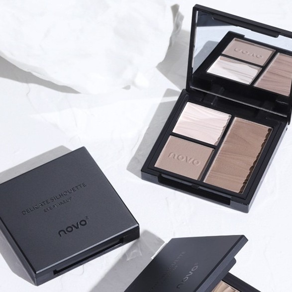 MIC｜小紅書🔥NOVO 熱銷修容盤 陰影 鼻影 遮瑕 提亮 臥蠶 自然 修容粉 立體 三色修容盤｜smnida美妝｜-細節圖3