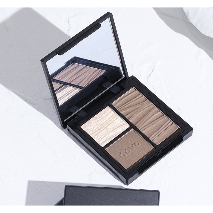 MIC｜小紅書🔥NOVO 熱銷修容盤 陰影 鼻影 遮瑕 提亮 臥蠶 自然 修容粉 立體 三色修容盤｜smnida美妝｜-細節圖4