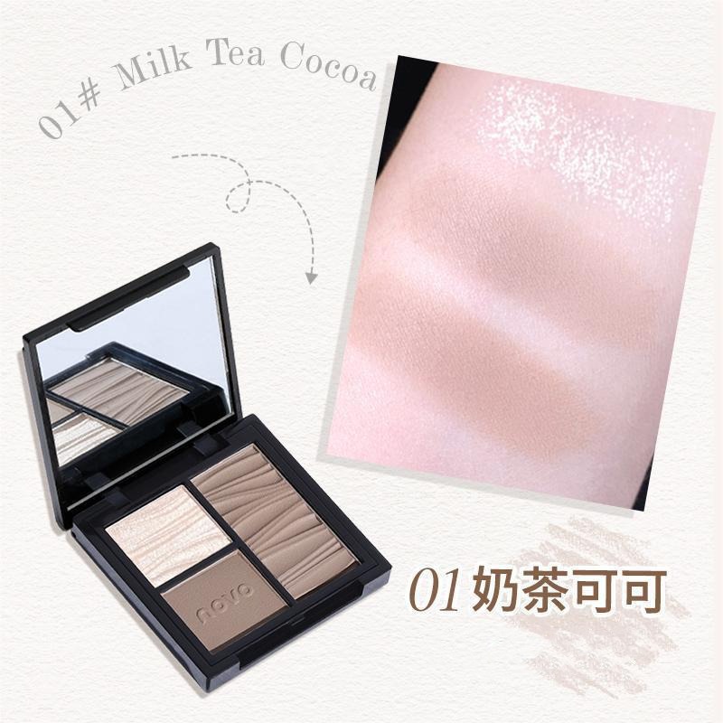 MIC｜小紅書🔥NOVO 熱銷修容盤 陰影 鼻影 遮瑕 提亮 臥蠶 自然 修容粉 立體 三色修容盤｜smnida美妝｜-規格圖4