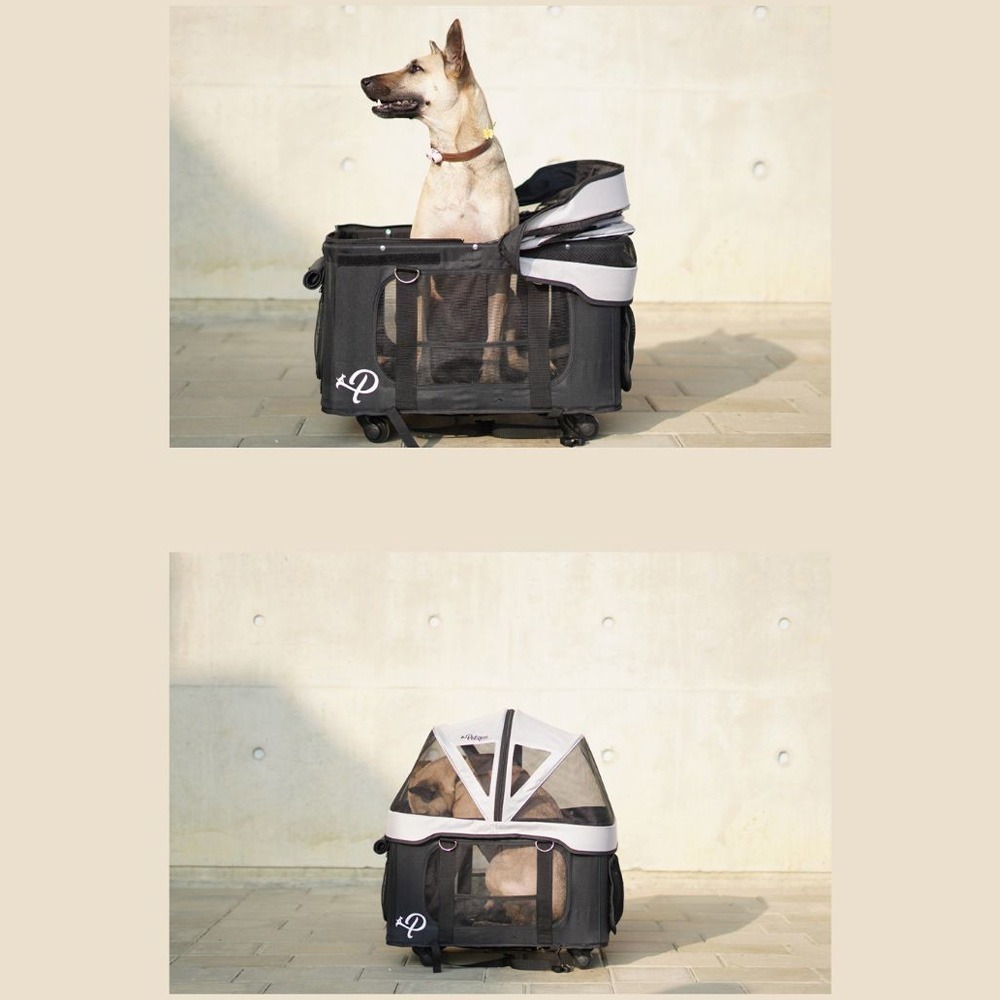 💥 超值下殺！【四合一多功能】高鐵小巴 🚄 分離式寵物推車（棕）  🐶🐱 超值特惠，搶購中！-細節圖5