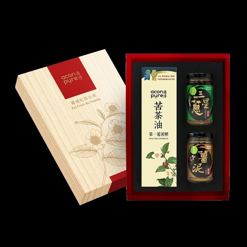 【送禮自用兩相宜】苦茶油500ml + 2入創意拌醬禮盒，三款口味自由選！-細節圖3