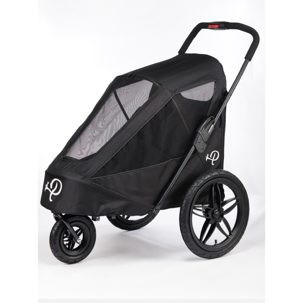 🐾PETIQUE Breeze 寵物推車🐾大空間・可拆洗・氣胎避震款-黑色-細節圖2