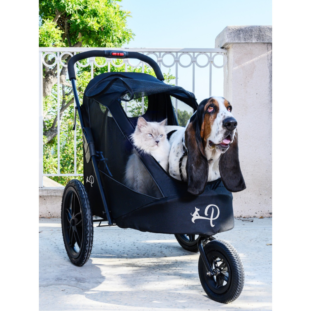 🐾PETIQUE Breeze 寵物推車🐾大空間・可拆洗・氣胎避震款-黑色-細節圖4