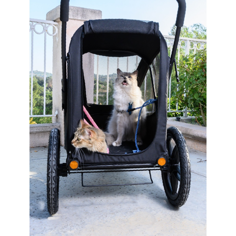 🐾PETIQUE Breeze 寵物推車🐾大空間・可拆洗・氣胎避震款-黑色-細節圖5