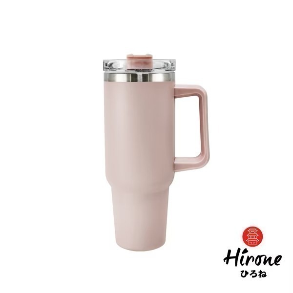 【7-ELEVEN門市團購】🔥【日本Hirone】1200ml雙飲鈦陶瓷冰壩杯-粉｜極致保冰X雙飲設計✨-細節圖2
