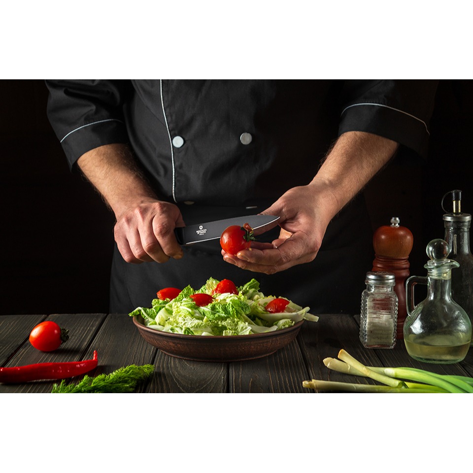 🔪【瑞士MONCROSS】墨晶鋒芒｜一體成型420粉末鋼雙刀組（三德刀+萬用刀）-細節圖2