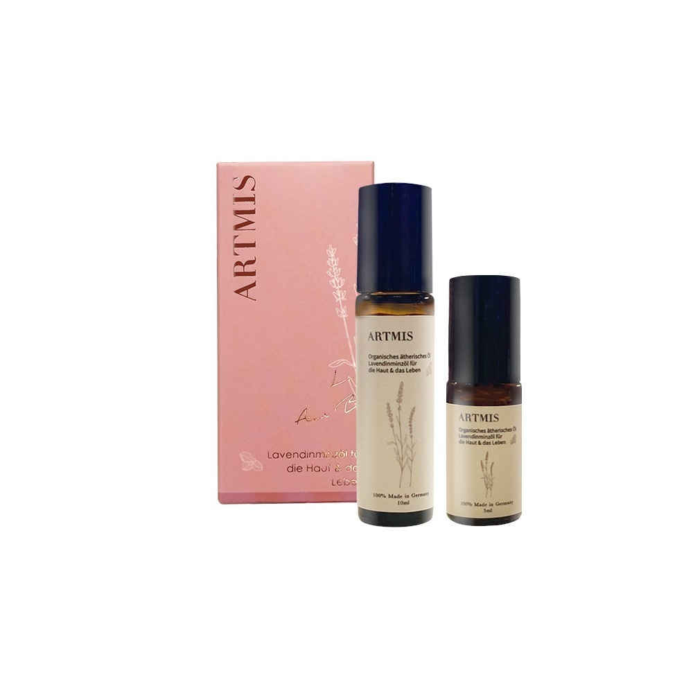 【ARTMIS 德國原裝植靈油滾珠瓶】100%有機薰衣草×胡椒薄荷精油｜舒壓放鬆 × 提神醒腦 × 肌肉舒緩-細節圖2