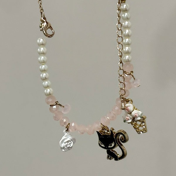 串珠可愛貓咪 百搭手鍊 韓妮小熊-細節圖3