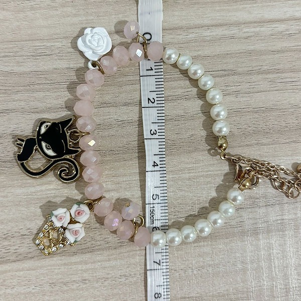 串珠可愛貓咪 百搭手鍊 韓妮小熊-細節圖4