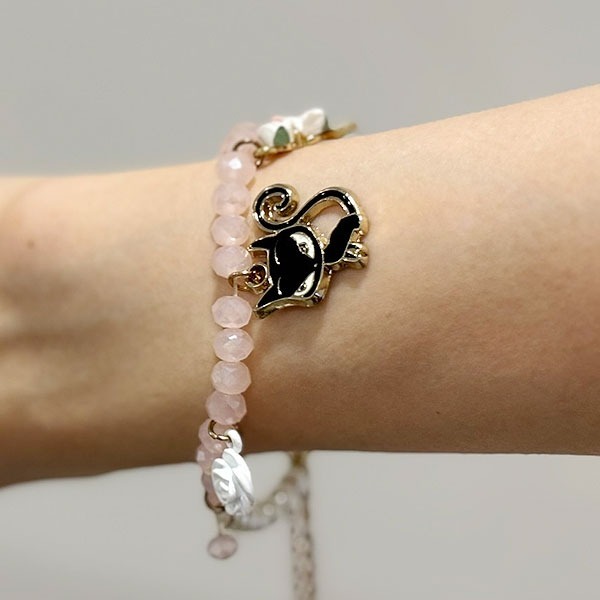 串珠可愛貓咪 百搭手鍊 韓妮小熊-細節圖5