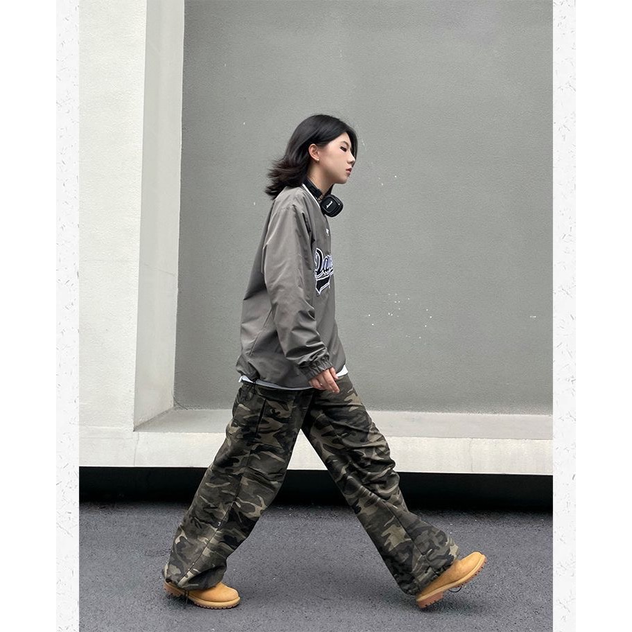 美式休閒風衝鋒衣長袖上衣-細節圖4