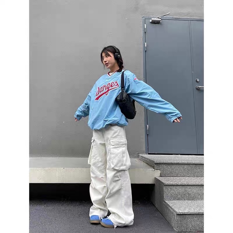 美式休閒風衝鋒衣長袖上衣-細節圖5