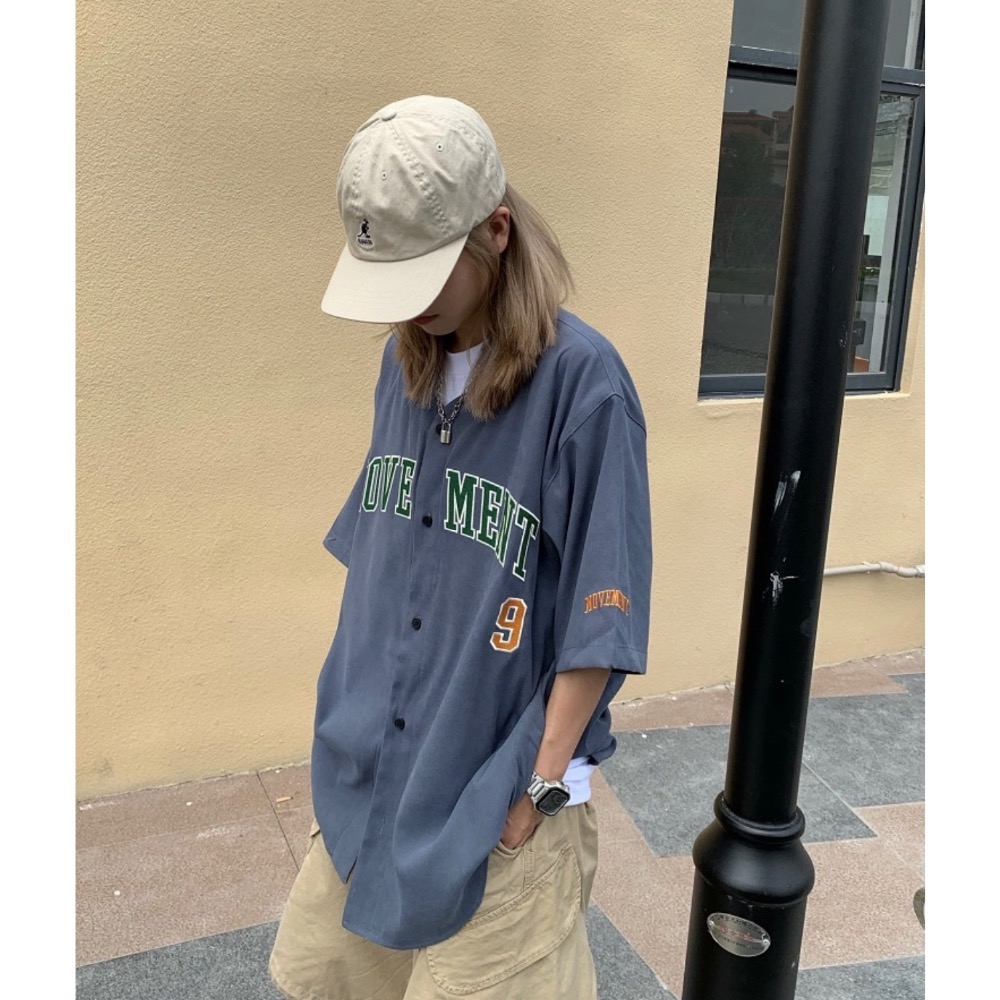 美式休閒風棒球上衣短袖上衣-規格圖8