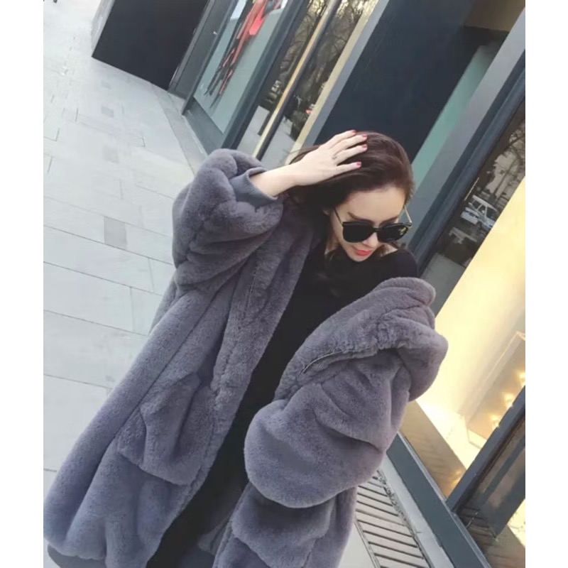 ￼現貨！輕奢質感💓毛毛大衣超柔軟加厚重磅大衣毛毛外套gigi連帽外套大衣外套大碼長版外套夾克毛絨外套連帽大衣毛大衣毛毛-規格圖5