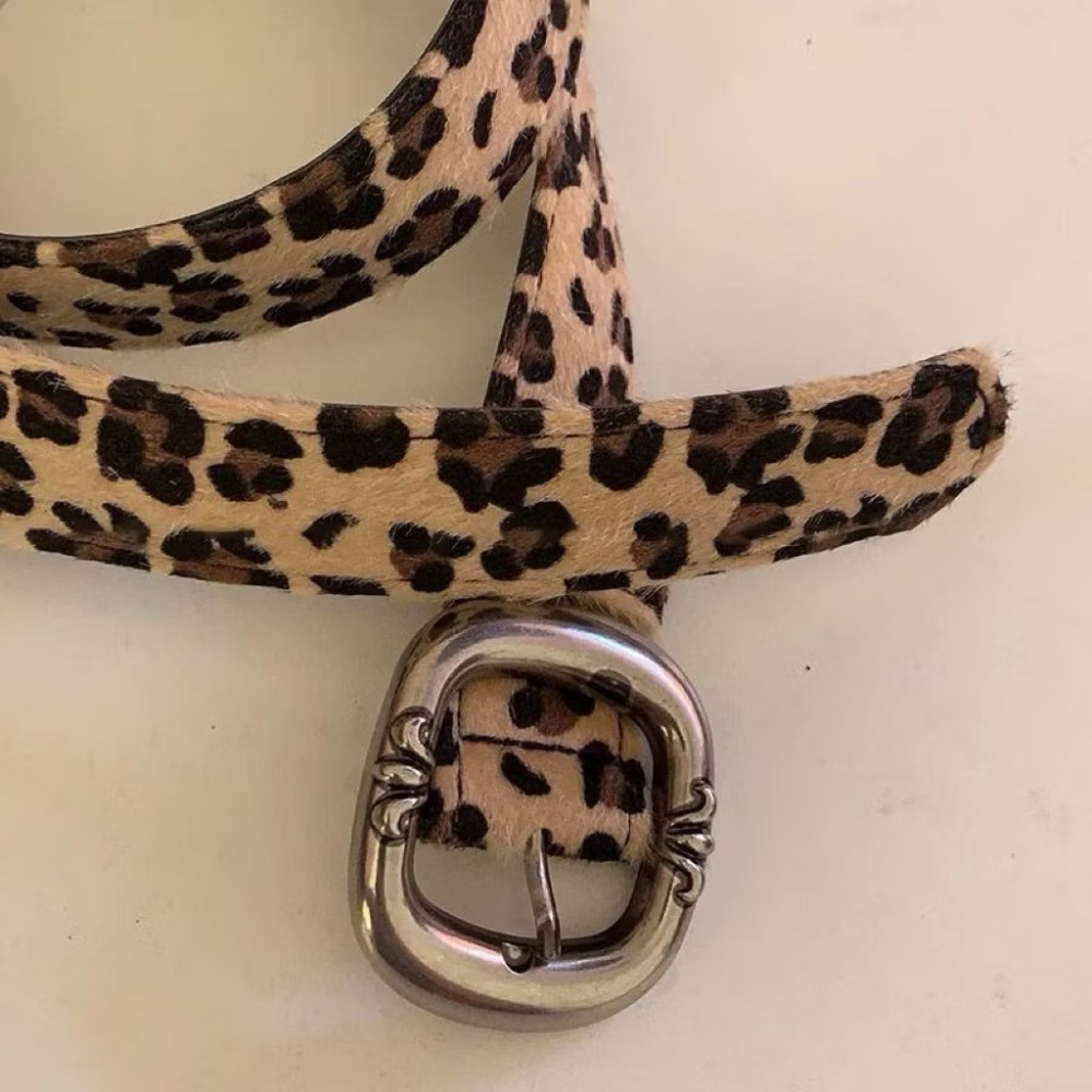 ￼現貨！韓系質感豹紋皮帶海馬毛腰帶歐美風皮帶潮流街頭配件時尚穿搭歐美風腰帶皮帶克羅金屬扣腰帶褲腰帶豹紋腰帶豹紋動物紋豹紋-細節圖3