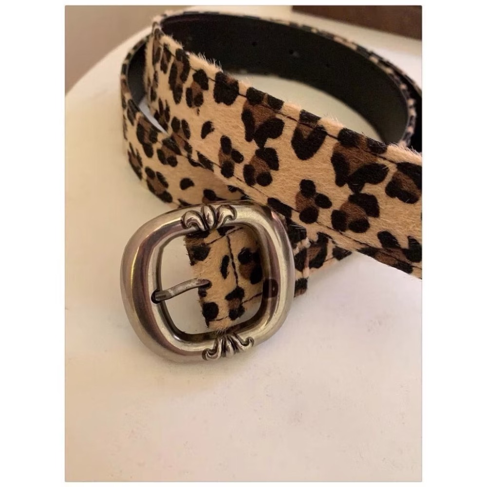 ￼現貨！韓系質感豹紋皮帶海馬毛腰帶歐美風皮帶潮流街頭配件時尚穿搭歐美風腰帶皮帶克羅金屬扣腰帶褲腰帶豹紋腰帶豹紋動物紋豹紋-細節圖4