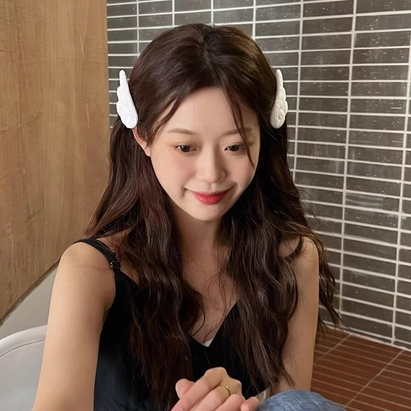 天使翅膀髮夾🦋韓系甜美風天使髮夾設計感小天使髮夾翅膀髮夾可愛髮夾髮飾頭飾y2k配件飾品邊夾瀏海夾髮夾公主頭髮夾-細節圖5