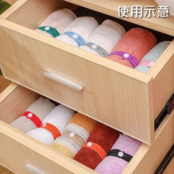 衣物整理帶100入 衣服收納綁帶 拉拉捲 窗簾扣 拉拉帶 捆綁帶 鬆緊帶 收納繩 懶人整理神器 贈品禮品 A5948-細節圖4