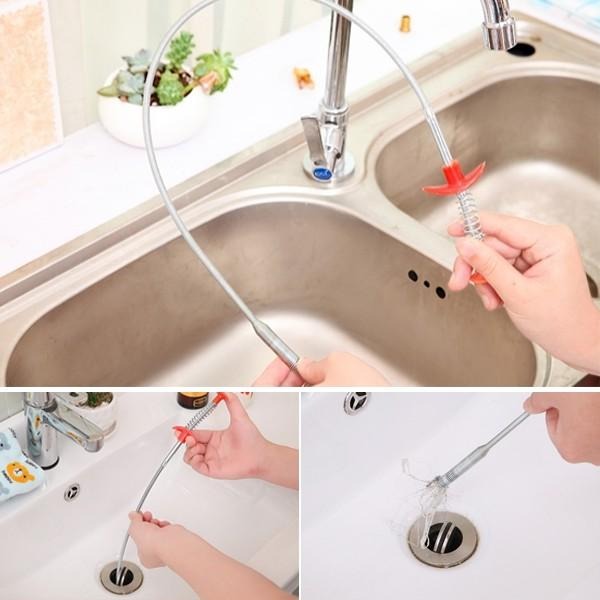 水管疏通夾 疏通器 水槽毛髮堵塞清理 取物夾 去汙棒 夾毛神器 廚房清潔勾 流理台通管器 贈品禮品 A3429-細節圖3