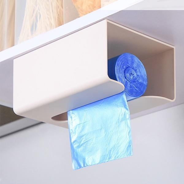 壁掛面紙盒 免打孔衛生紙盒 黏貼式面紙架 廚房浴室整理收納盒 贈品禮品 A5754-細節圖4