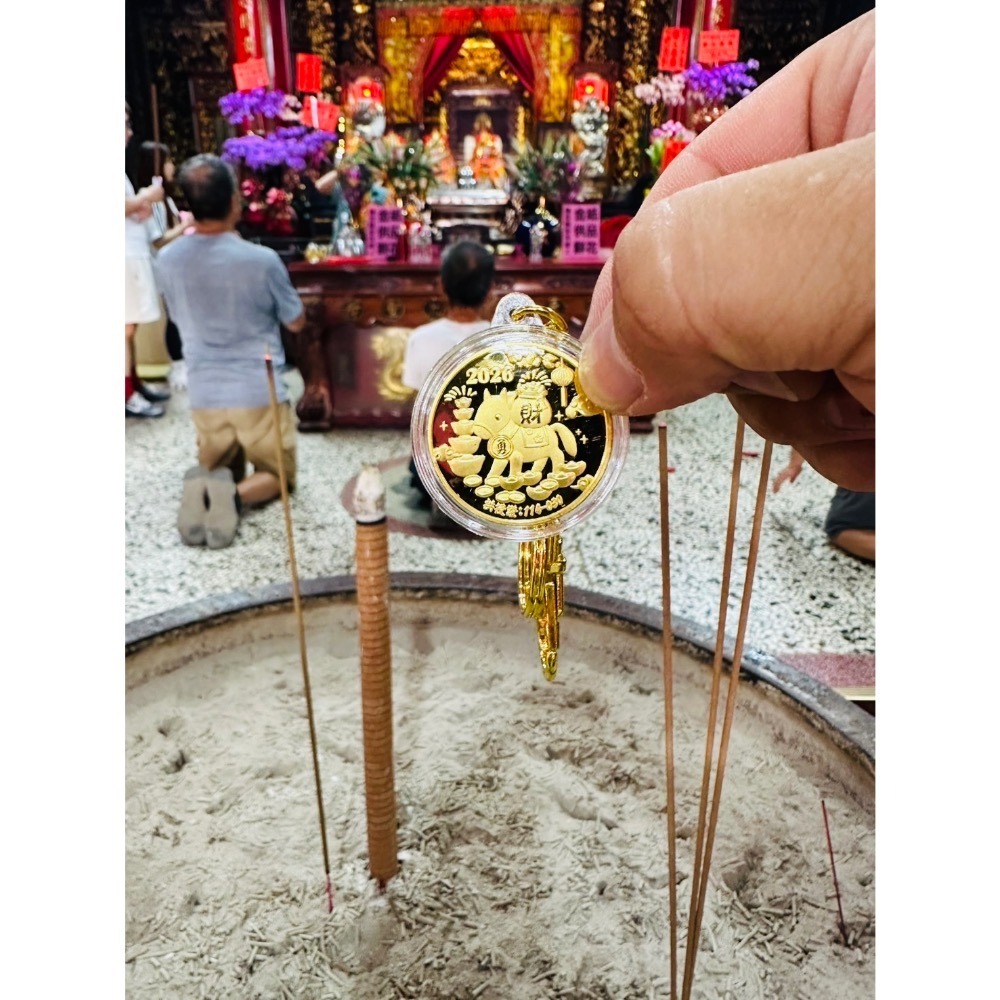 白沙屯媽祖 官方授權 2026 馬年平安 招財 迷你錢母 鑰匙圈錢母-細節圖2