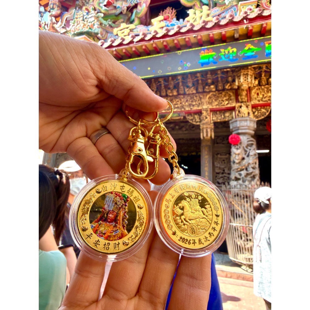 白沙屯媽祖 過香爐 2026 金馬吉祥 實心錢母 平安錢母-規格圖2