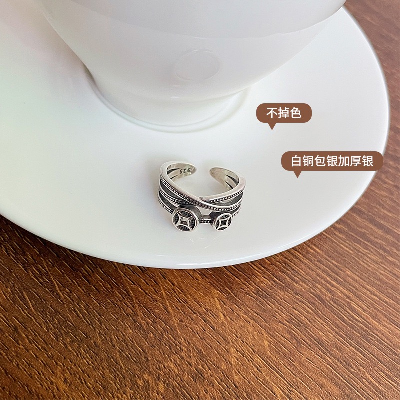 白沙屯媽祖過香爐加持  現貨不用等  超級熱賣款 古錢活動戒指-細節圖3