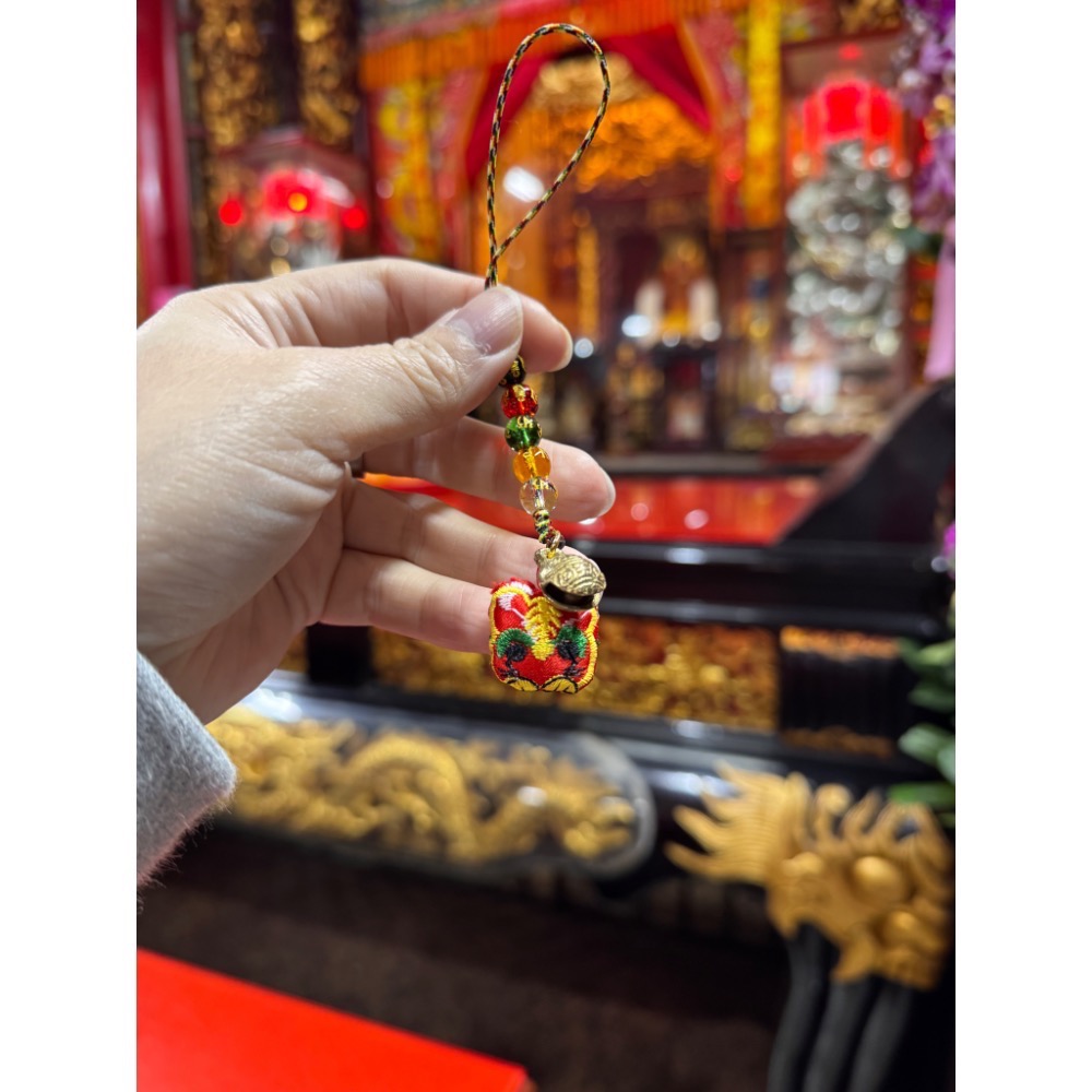 白沙屯媽祖 過香爐 命理師推薦 虎鈴 五色線 吊飾 蛇年化厄 五色六字真言-規格圖3