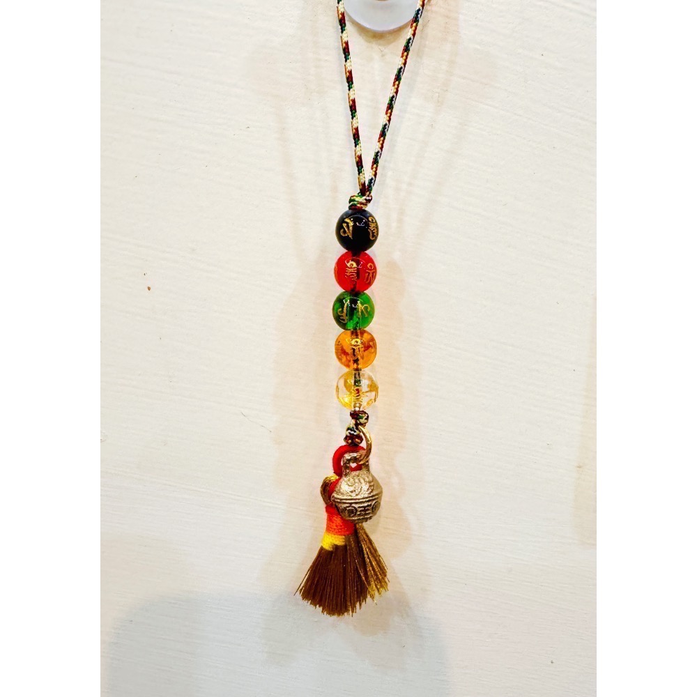 白沙屯媽祖 過香爐 命理師推薦 虎鈴 五色線 吊飾 蛇年化厄 五色六字真言-規格圖3