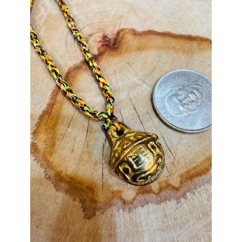 白沙屯媽祖過香爐 虎鈴 台灣製 五色線 五行 消災解厄 寵物項鏈 大人小朋友項鏈-細節圖2